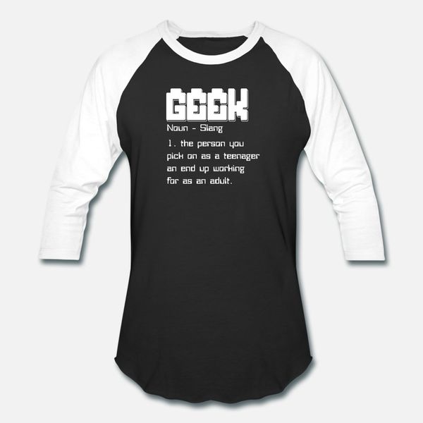 

geek noun slang t shirt men custom cotton o neck homme loose casual spring autumn letter shirt