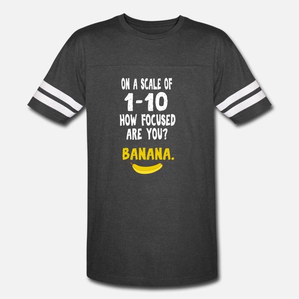 

banana adhd distracted focus nerd fun gift t shirt men customize 100% cotton round neck outfit graphic comfortable spring autumn kawaii