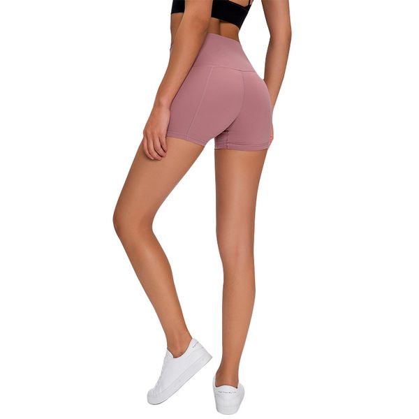 

yoga outfits women's sports shorts anti-sweat plain sport athletic women high waisted soft cotton feel fitness, White;red