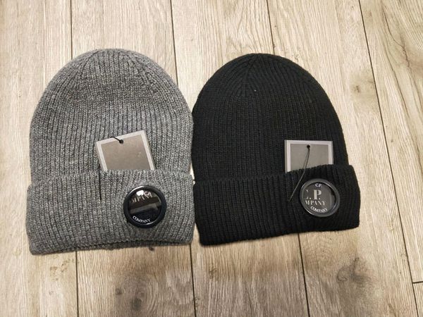 

2 colors company beanies men autumn winter thick knitted skull caps outdoor sports hats black grey designer hat, Blue;gray