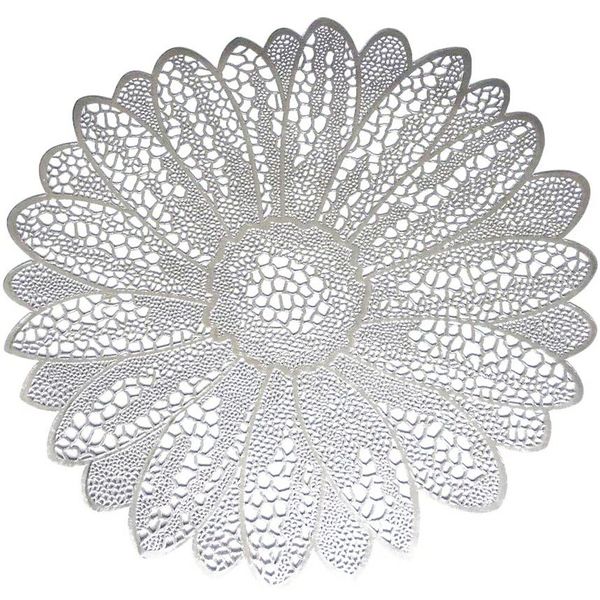 

pvc cup mat nordic style anti scald heat resistant placemat sunflower shaped