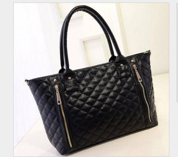 

female solid large capacity of bags women handbag shoulder bag tote purse new fashion pu leather messenger hobo