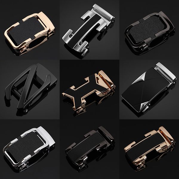 

popular men's automatic checkoff belt buckle men's pants waistband alloy buckle 3.5 belt factory direct, Black;brown
