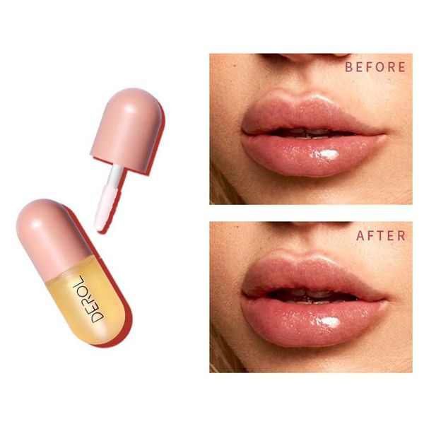 Volumising instantânea lábios Plumper 5ml Reparação Reduzir Lip linhas finas Máscara de Longa Duração 6pcs Hidratante Cuidados Lip Óleo Sexy Plump soro