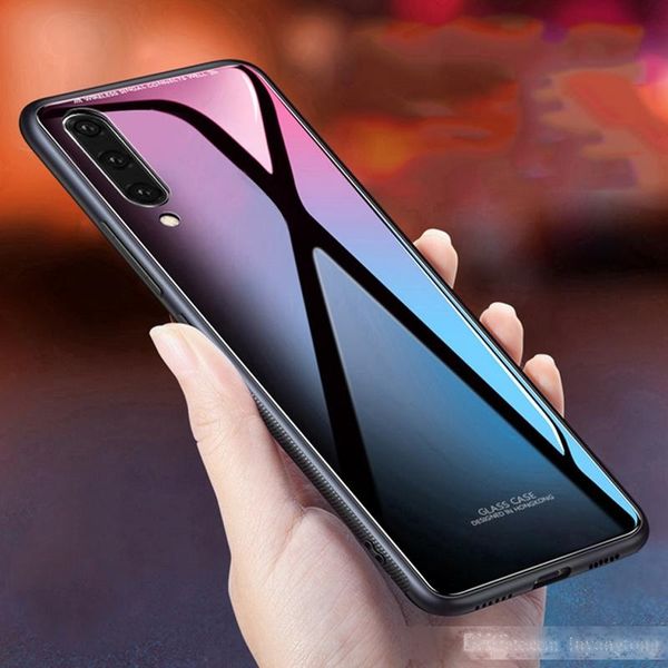 

for samsung galaxy a70 case luxury tempered glass soft silicone cases for samsung galaxy a50 a10 a40 a30 shockproof hard cover