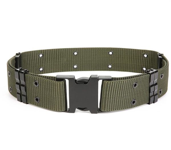 

men's outdoor tactical belt nylon canvas woven belt combat, Black;brown