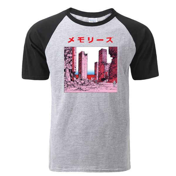 

retro classic memories japanese anime raglan tshirt men 2019 summer 100% cotton short sleeve tshirt tees harajuku streetwear