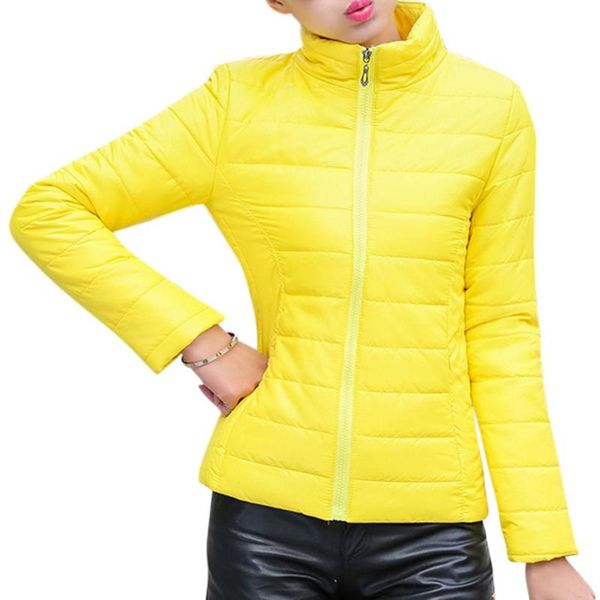 

women fashion short slim padded jacket warm thicken cotton casual coat, Black