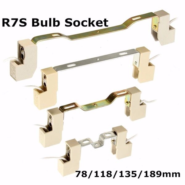 4A 78/118/135/189 mm R7S Base de lámpara Portalámparas Conveter Conector Mango de metal para bombilla de luz de inundación