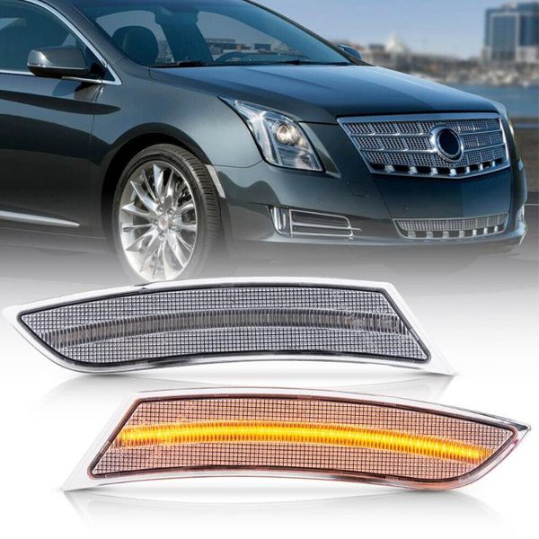 

clear lens amber led front bumper side marker light for 2013-2020 xts