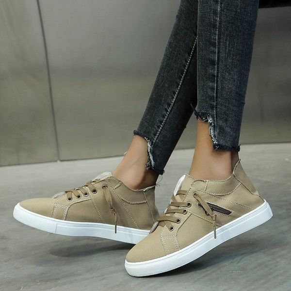 

women flats casual shoes woman plus size canvas fabric flat sneakers shoe lace up chaussures femme zapatos mujer sapato, Black