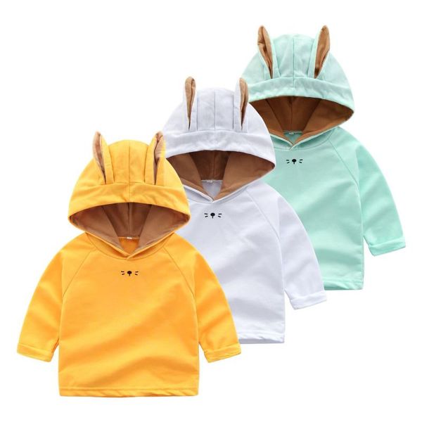 

2020 baby spring autumn clothing newborn babies ear hooded clothes little girls sweatshirts hoodies children coats jacket, Black