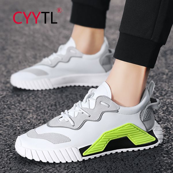 

cyytl mens sneakers lace-up lightweight students unning walking shoes men's casual running sport shoes man breathable flats, Black