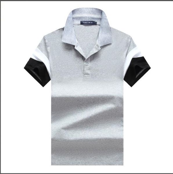 

deep gray men's lapel euramerican style, short-sleeved t-shirts, White;black