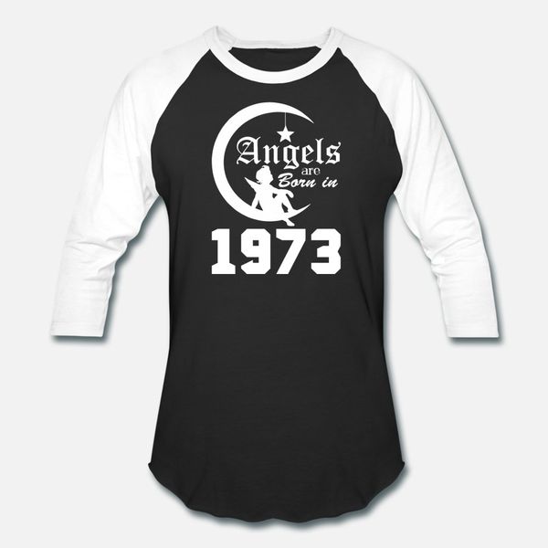 

angels are born in 1973 t shirt men printed cotton euro size s-3xl formal anti-wrinkle new style spring pattern shirt, White;black