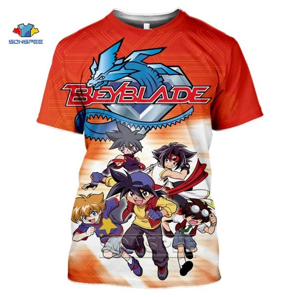 

beyblade burst evolution anime summer men homme 3d print shirts harajuku humor humor men clothing
