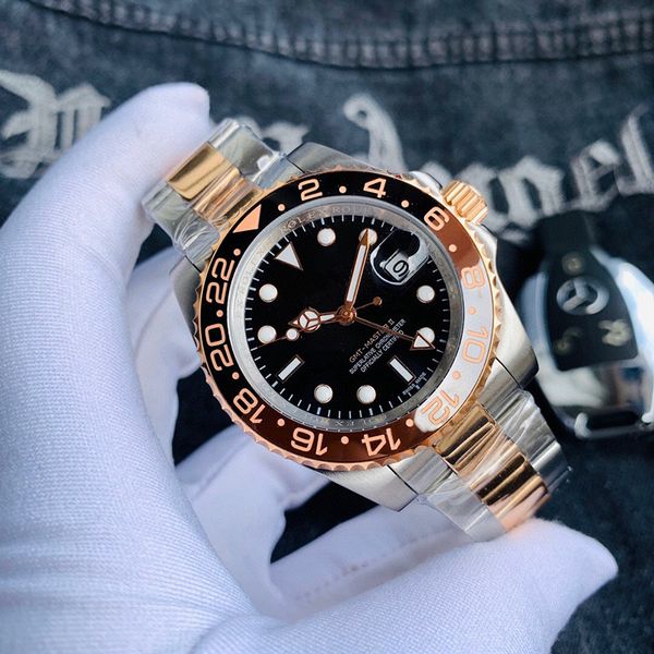 

quality mens watch orologio di lusso 316 fine steel automatic movement watches 40mm montre de luxe men watches a6, Slivery;brown