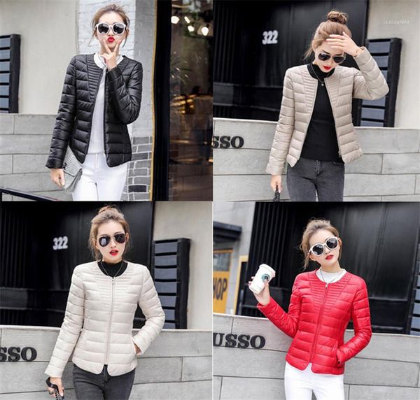 

jackets fashionable warm short slim down cotton padded jacket without collar womens apparel womens hooded designer, Black