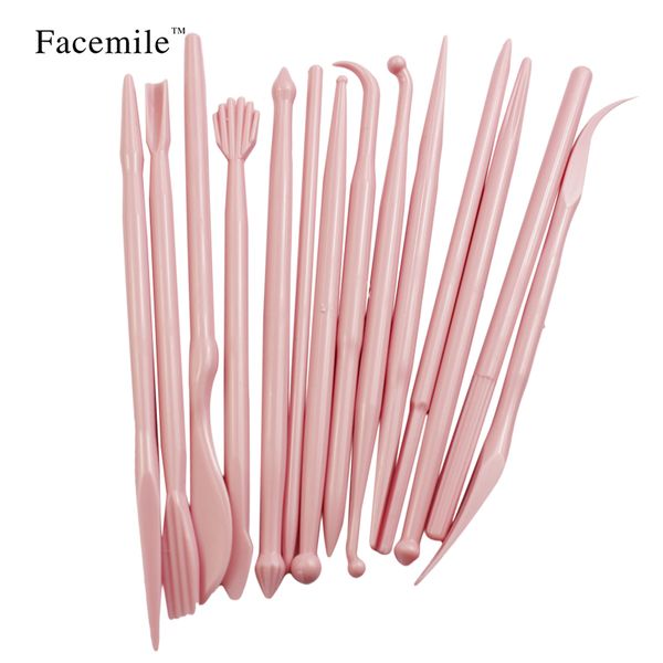

cake tools facemile carved group 14 pink fondant sugar flower sculpture shaping baking diy mold 03044