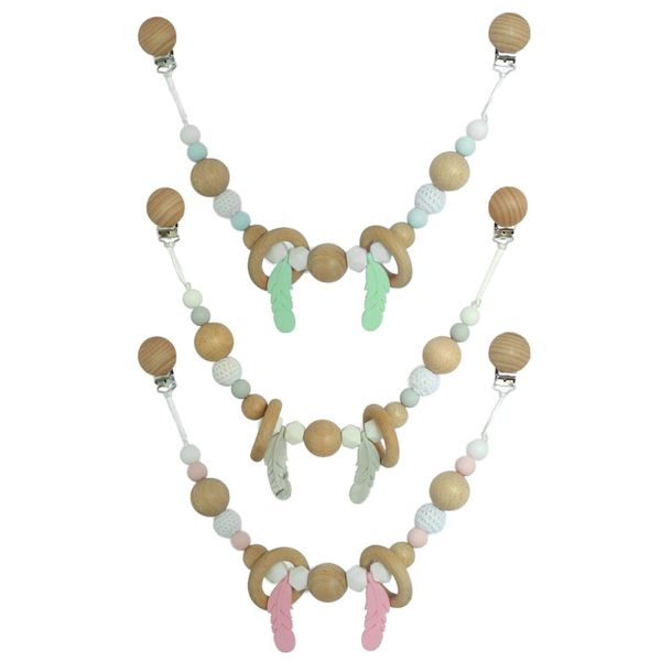 

pram chain with clips nature wooden pram string clips mobile rattle stroller toys neborn gift toys