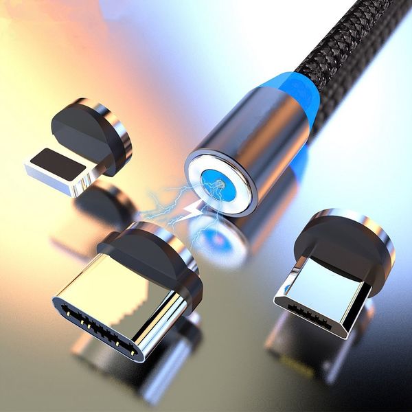 

magnetic charger micro usb cable for iphone samsung android mobile phone fast charging wire cord magnet type c