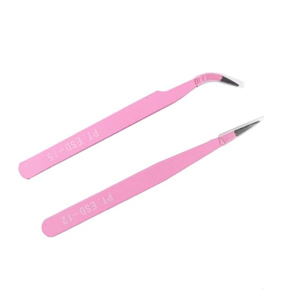 

for macaron color anti-static tweezers elbow straight 2 piece set nail diy diamond painting tool 3 color can be
