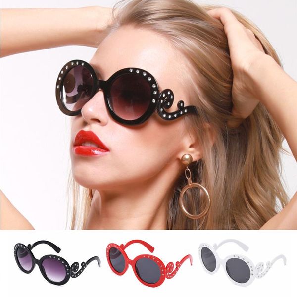 

sunglasses colorful small round uv400 retro classic diamond women fashion oval shape female mirror vintage shades, White;black