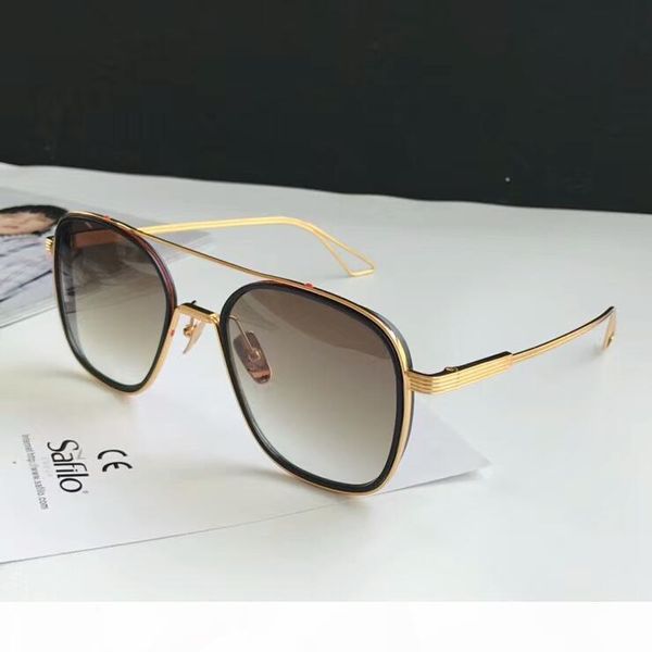 

designer glasses fingers system one pilot sunglasses gold brown shaded gafas de sol mens luxury designer sun glasses shades new, White;black