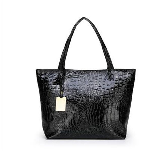 

bag handbags simple and versatile satchel crocodile pattern big fashion casual single shoulder handbag