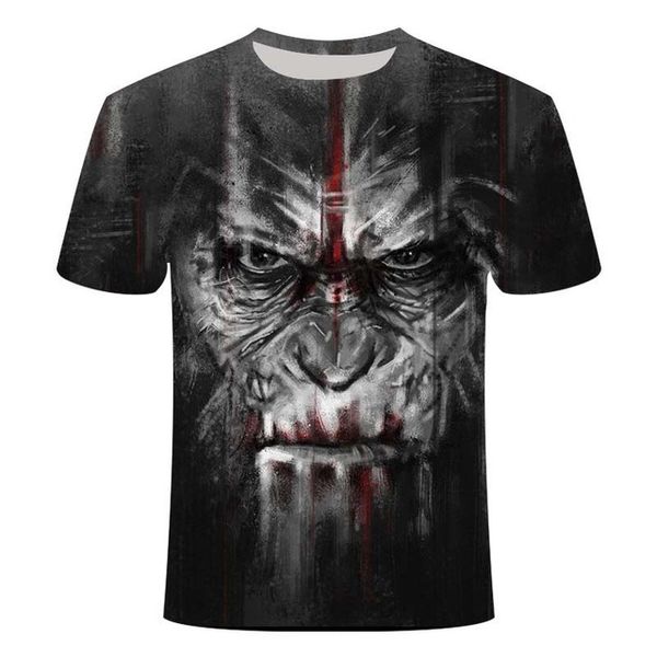 

animal orangutan monkey 3d print shirts hippie horror oversized men clothing
