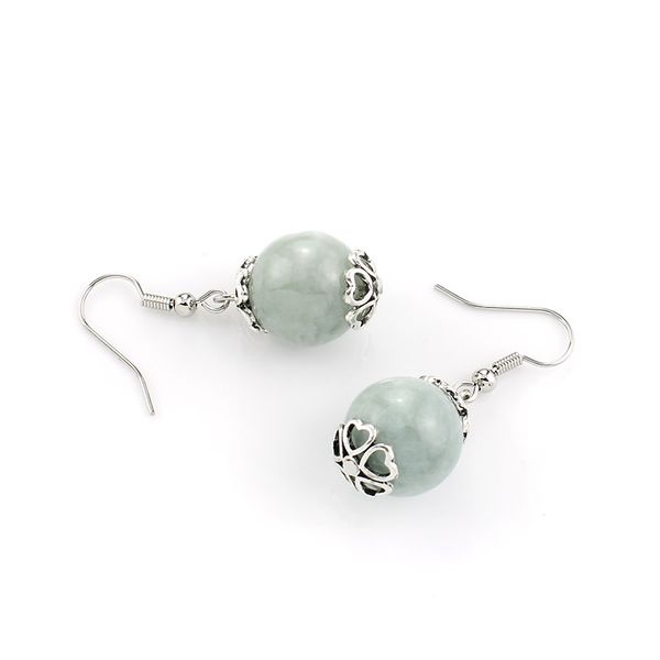 

dangle & chandelier shela semi-precious natural stone drop earrings for women yellow green fashion jewelry pendientes wholesale, Silver