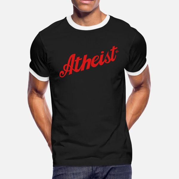 

classic atheist script by tais tees t shirt men knitted tee shirt round collar trend famous new fashion spring autumn normal shirt