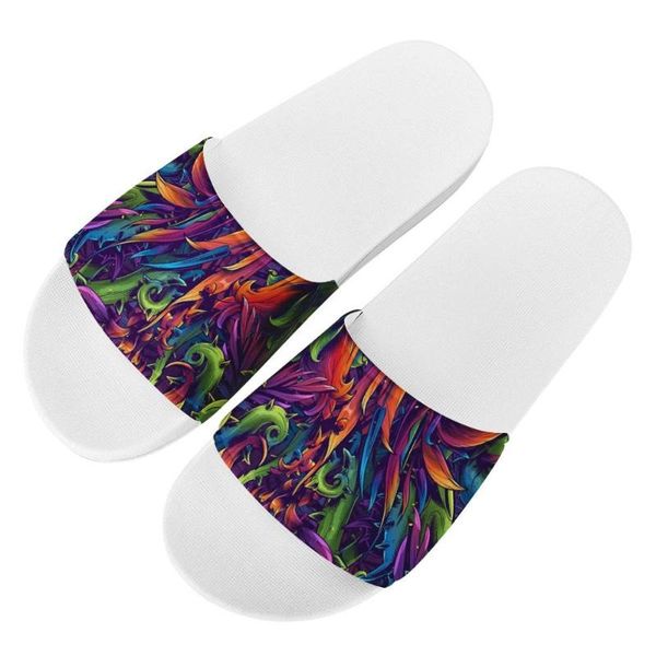 

women custom image slippers new style print summer fashion slide sandals outdoor non-slip beach shoes platform flip flops, Black