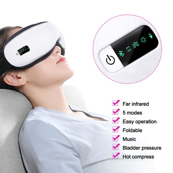

heating vibration folding eyes stress relieve electric eye massager machine