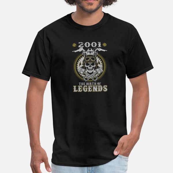 

2001 the birth of legends t shirt men character tee shirt o-neck standard interesting new style summer leisure shirt