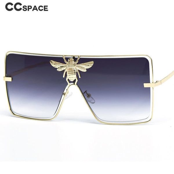

51008 luxury metal big bee sunglasses men women t200615, White;black