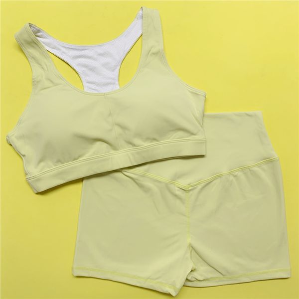 

yoga set sports suit breathable female workout clothes elasticity tight support sport bra&high waist gym shorts women sportwear, White;red