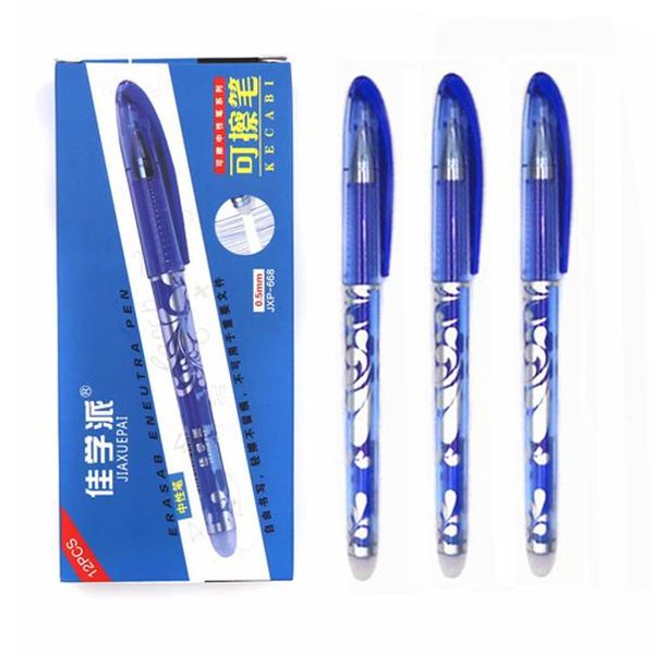 

stationery box set writing black exam luxury 05mm for 12pcs school pen supplies blue erasable ballpoint student pens ink ytjao dh_niceshop, Blue;orange