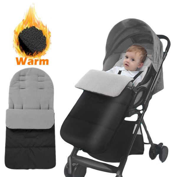 

1-5y winter spring baby infant warm fleece sleeping bag kids stroller waterproof socks thick newborn foot cover pram accessories