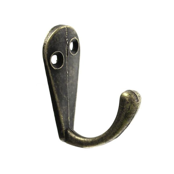 

Wholesale- Single Prong Clothes Coat Robe Purse Hat Hook Hanger Antique Bronze 3.4cm x 1.4cm(1 3/8" x 4/8"),30PCs