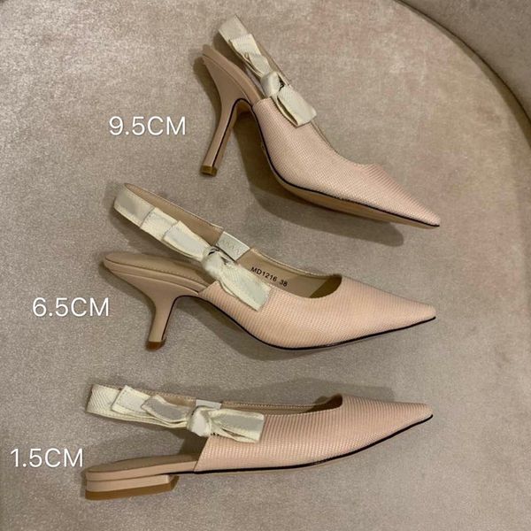 

дизайнерская обувь женщина дорогой 2020 три пятки женщин квартира bow tie женской обуви скользит по партии свадебного платья женщины, Black