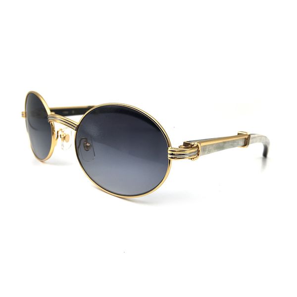 

white black buffalo horn carter glasses frame oval sunglasses brand designer sunglass for men optical eyeware eyeglasses bjt6
