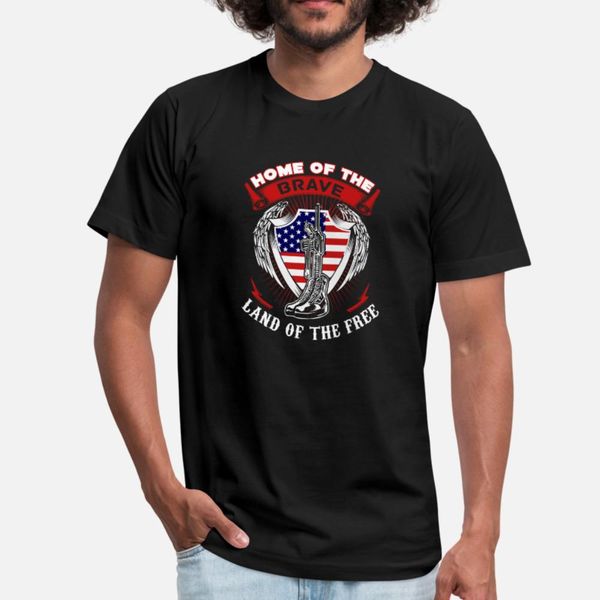 

captain america home of the brave land of the t shirt men printed cotton s-3xl original fitness basic summer outfit shirt