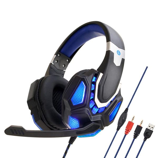 

cgjxsgaming headphones headset deep bass stereo computer wired game earphone with mic and led for pc computer gamer lapps4 gifts