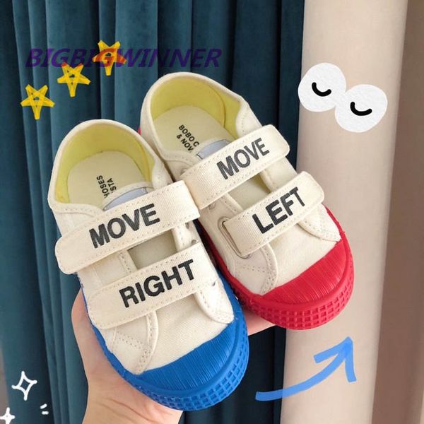 

020 new super cute children's two color canvas shoes