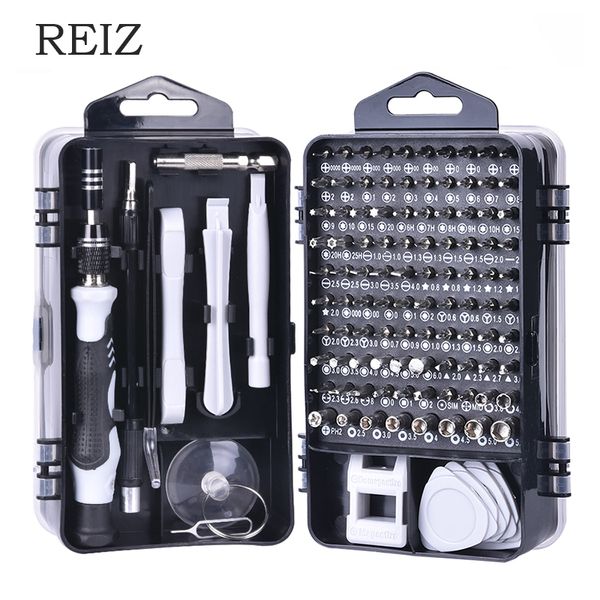 

reiz screwdriver set precision torx hex screw driver bit kit magnetic bits 115 in 1 multitools repair mobile phone hand tools