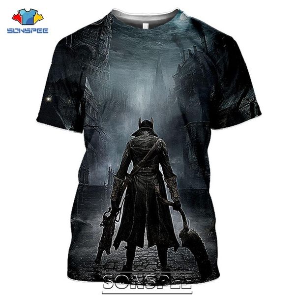 

bloodborne lady maria darkness anime horror game 3d mens homme 3d print shirts oversized horror hentai men clothing
