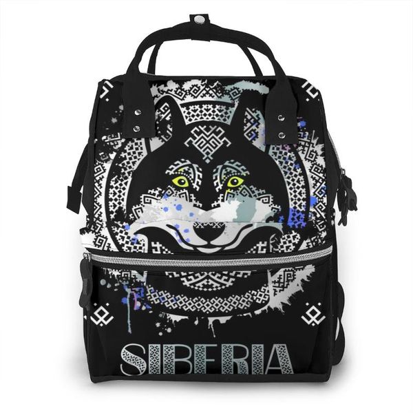

ethnic siberian husky baby nappy changing diaper mummy bag maternity backpack bags stroller baby care waterproof backpack