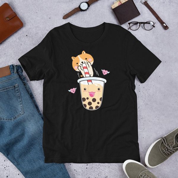 

kawaii corgis liebt bubble tea lustige se anime japanische geschenk kurzarm t shirt
