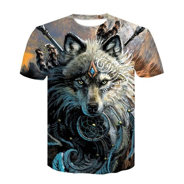 

new animal printed 3d wolf 3d print shirts kawaii horror hentai men clothing